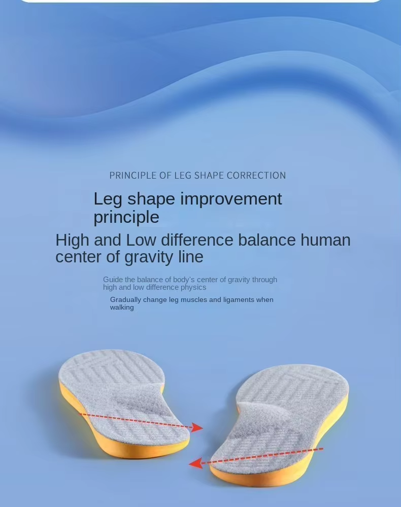 Shock-absorbing PU flat foot custom insoles - reduces joint impact for active wear